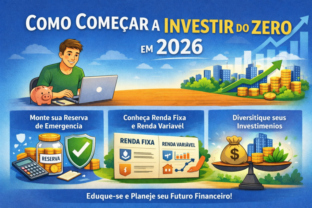 Como começar a investir do zero em 2026: guia completo para iniciantes ...