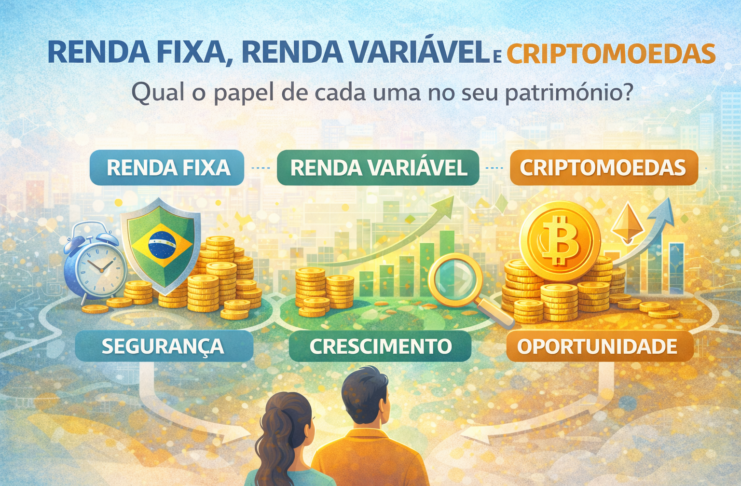 Investindo no futuro renda fixa, variável, e criptos
